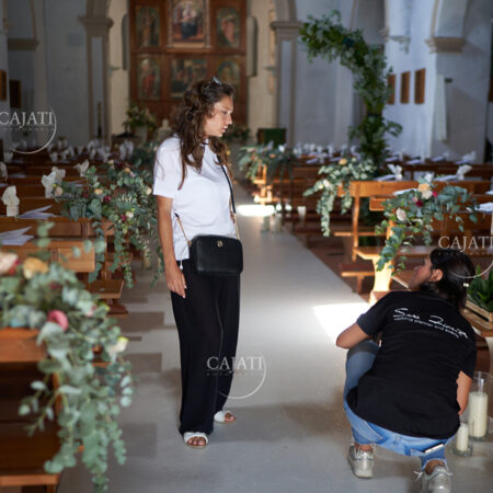 Allestimento della chiesa in preparazione - Wedding Planner Sara Fiorito